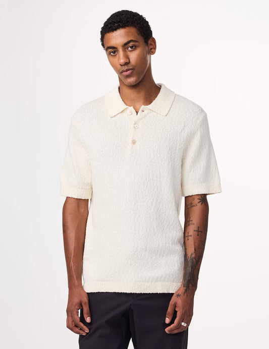 RANDY BOUCLE YARN POLO ECRU