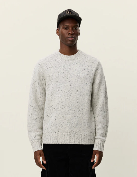 GARY FLECK ROUNDNECK JUMPER SNOW MELANGE