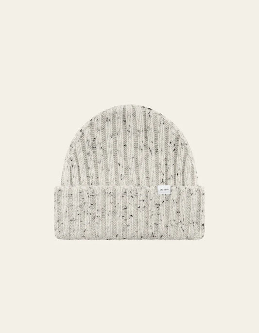 WELLS FLECK RIB BEANIE SNOW MELANGE