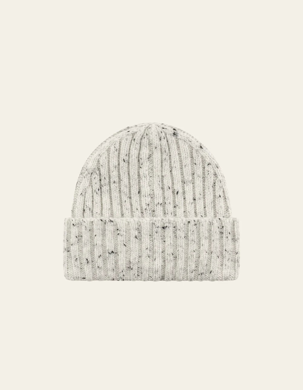 WELLS FLECK RIB BEANIE SNOW MELANGE