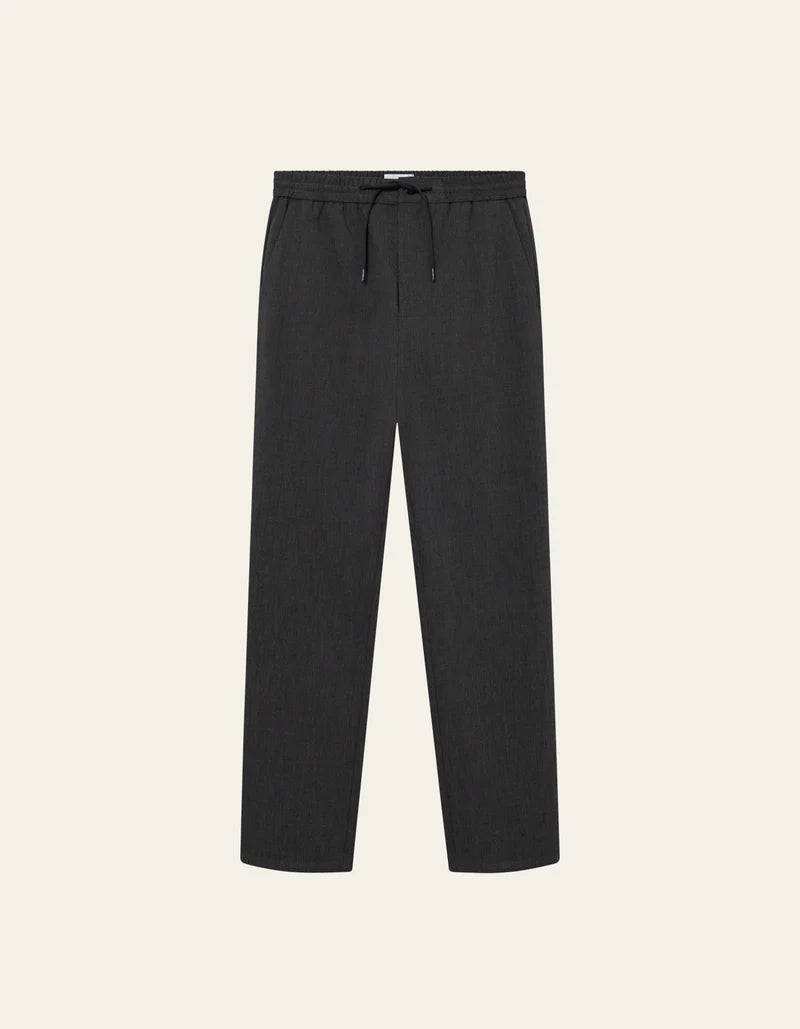 COMO TAPERED TEXTURED PANTS DARK GREY