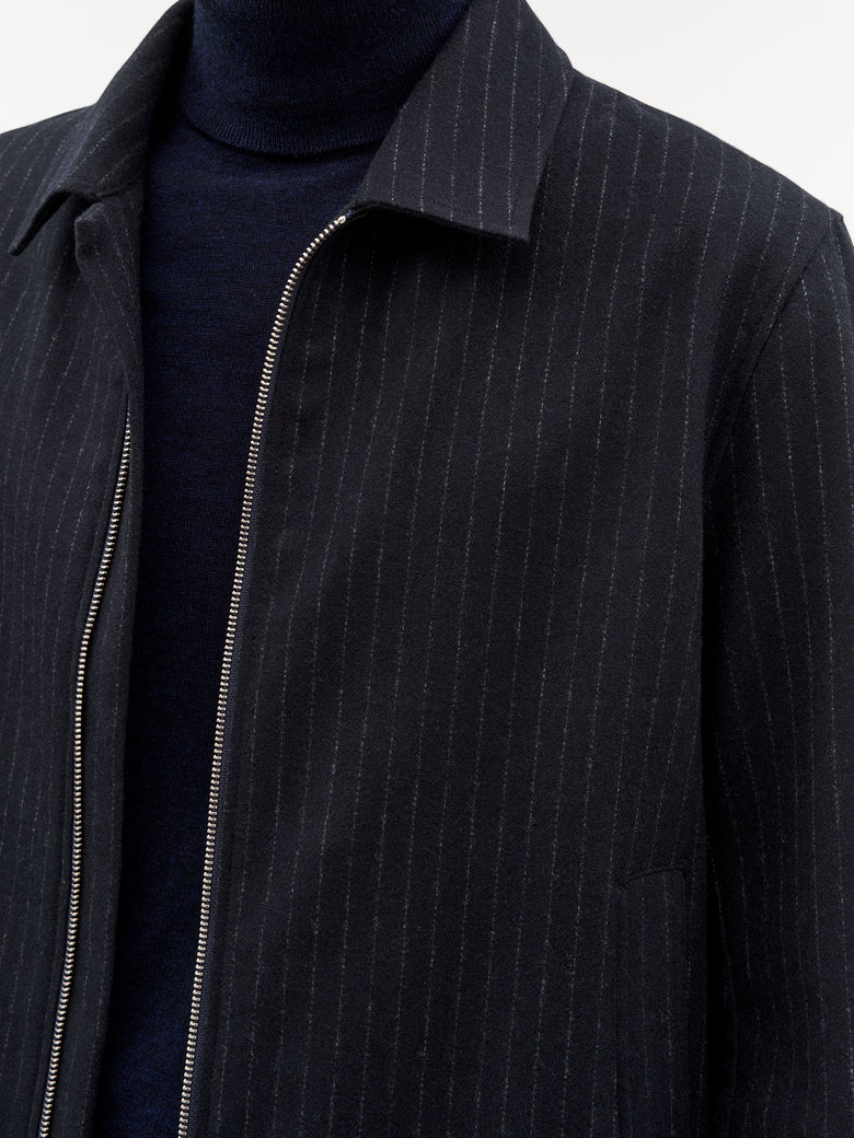 BARNABY C PINSTRIPE SHIRT JACKET