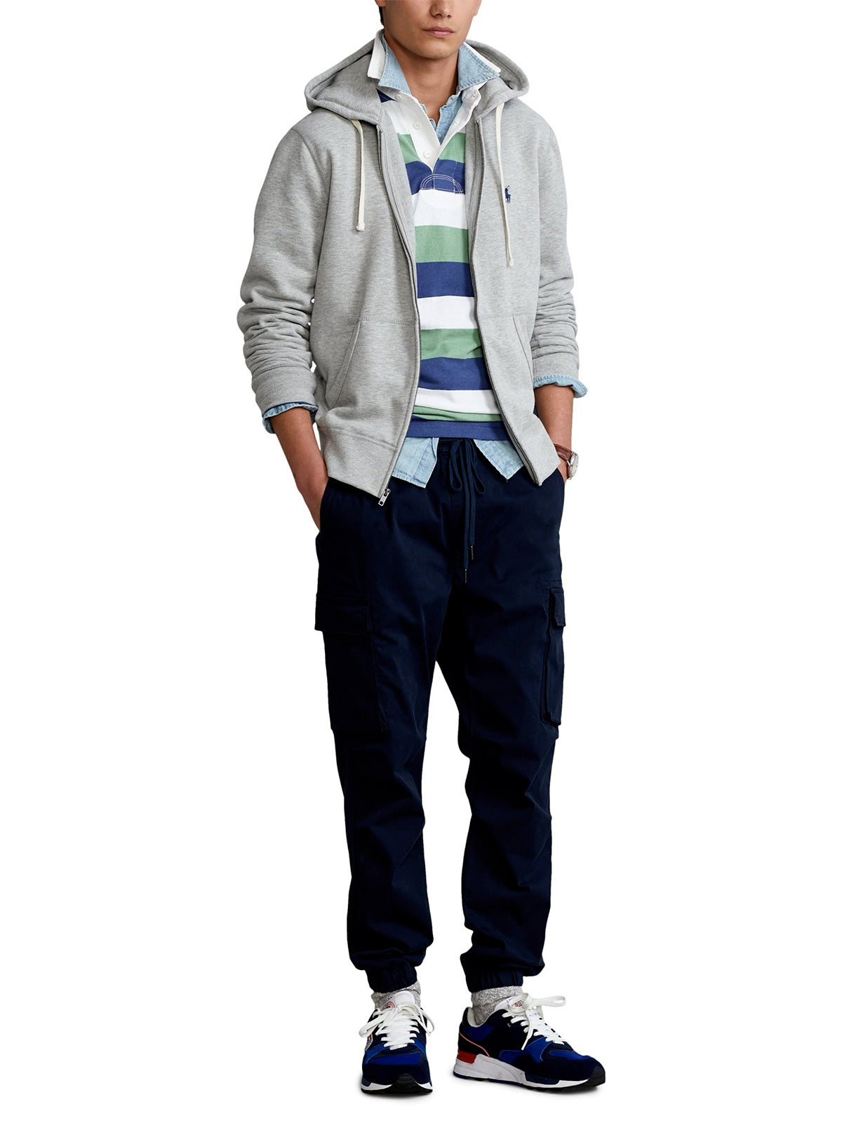 The RL Fleece Hoodie Andover Heather