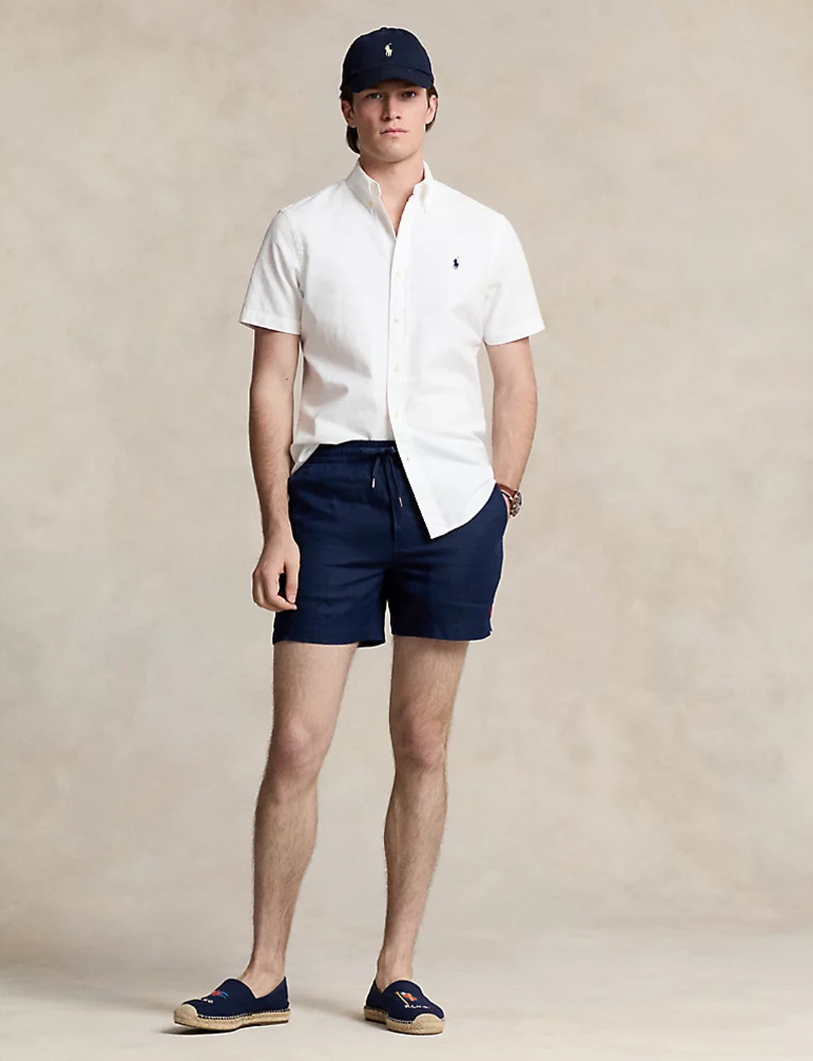 POLO PREPSTER LINEN SHORT NEWPORT NAVY