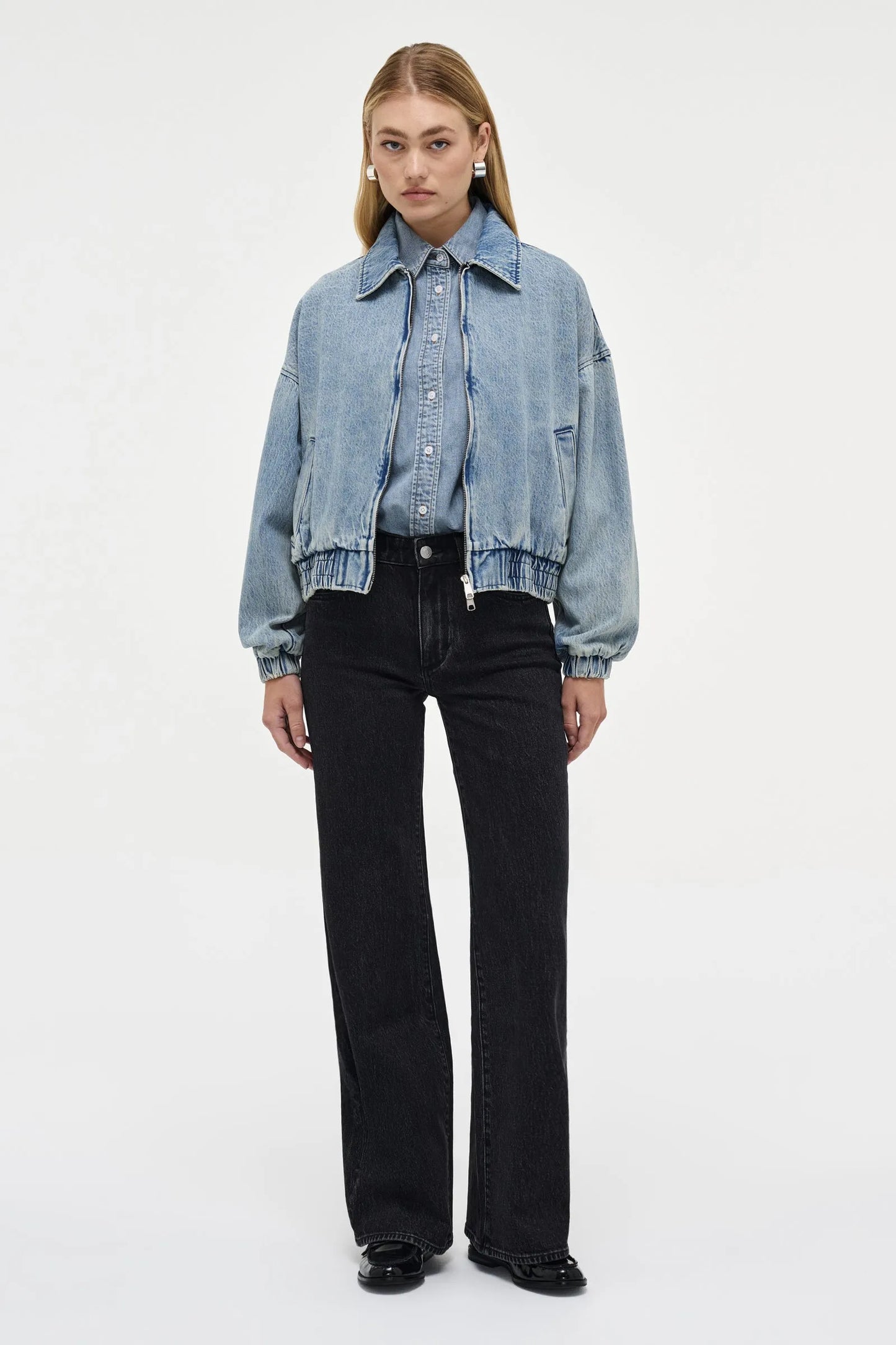 DENIM BOMBER JACKET