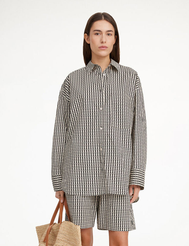 DERRIS SHIRT BLACK MONOGRAM