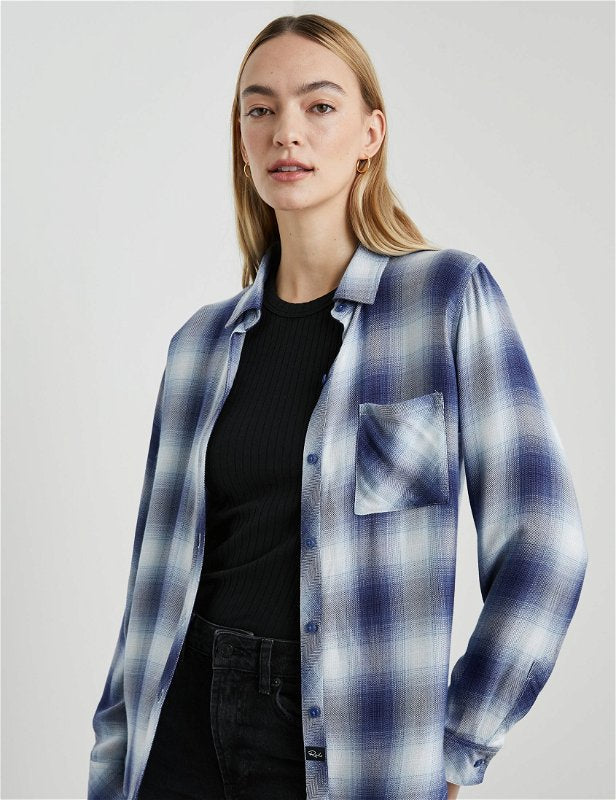 HUNTER SKJORTE PACIFIC IVORY BLUE