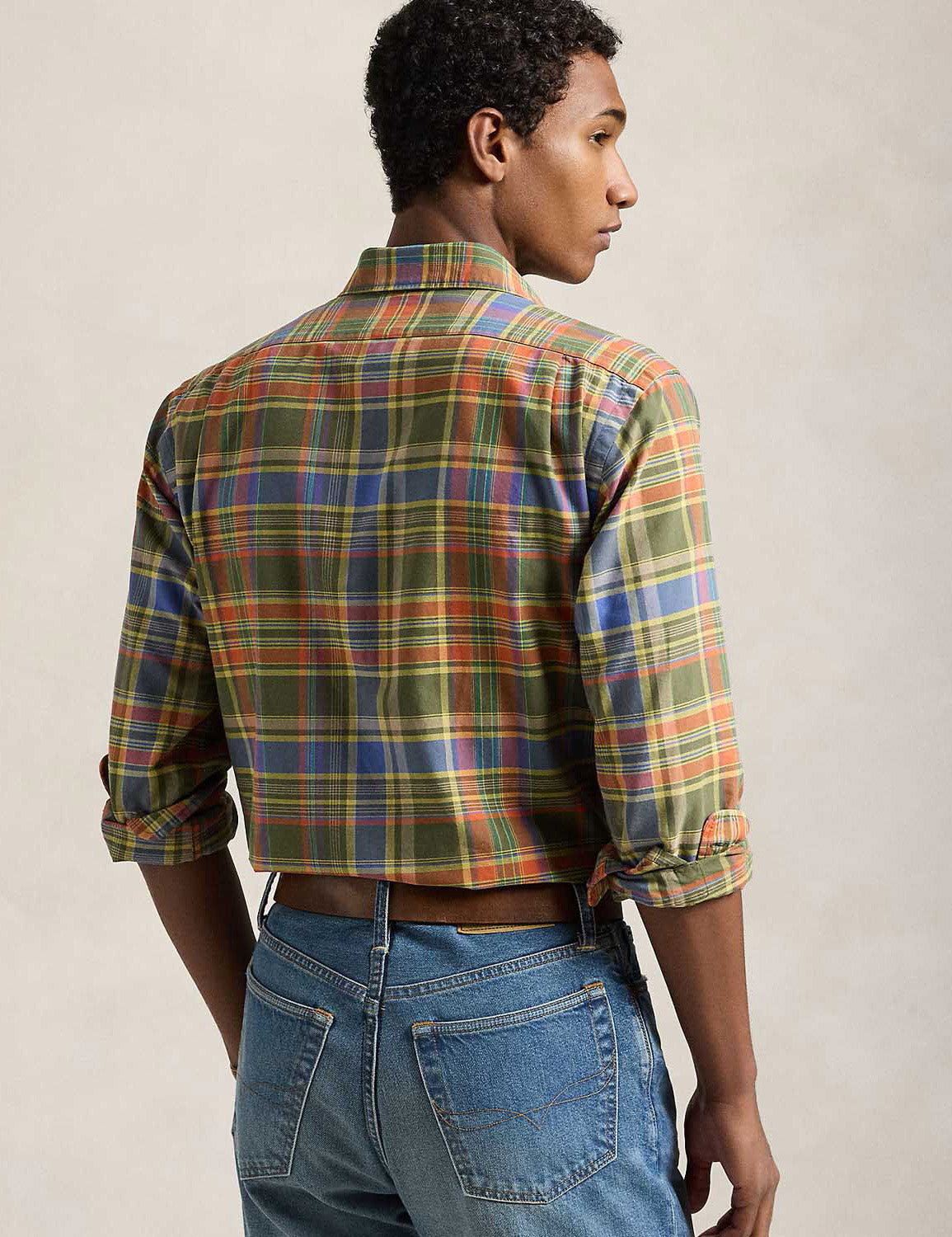 Long Sleeve - Sport Shirt Olive Orange Multi