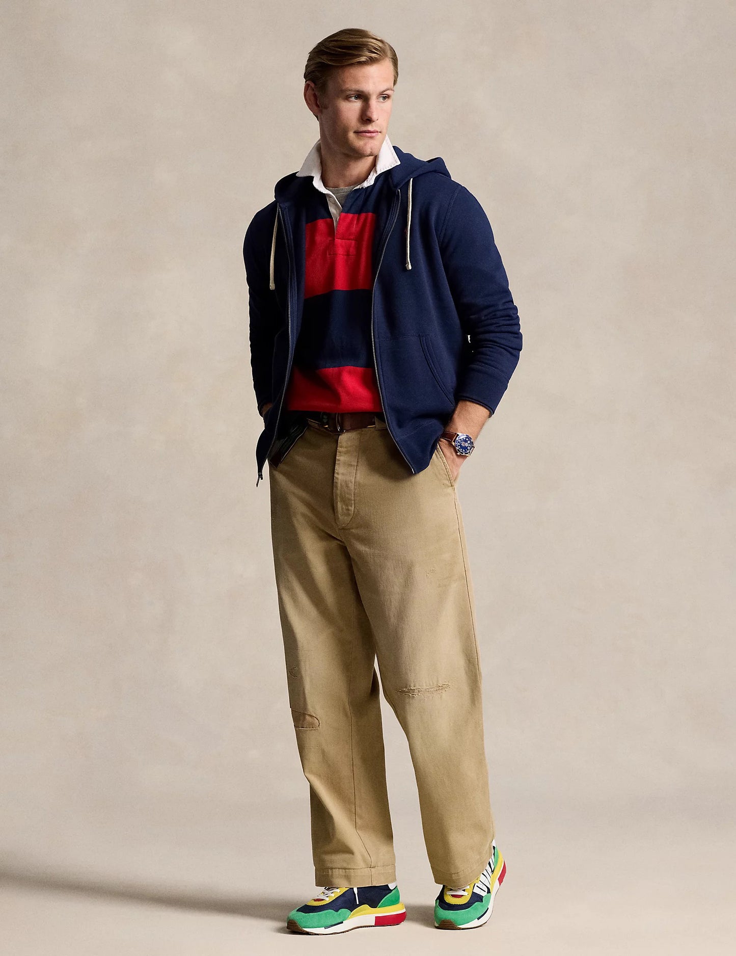 The RL Fleece Hoodie Cruise Navy