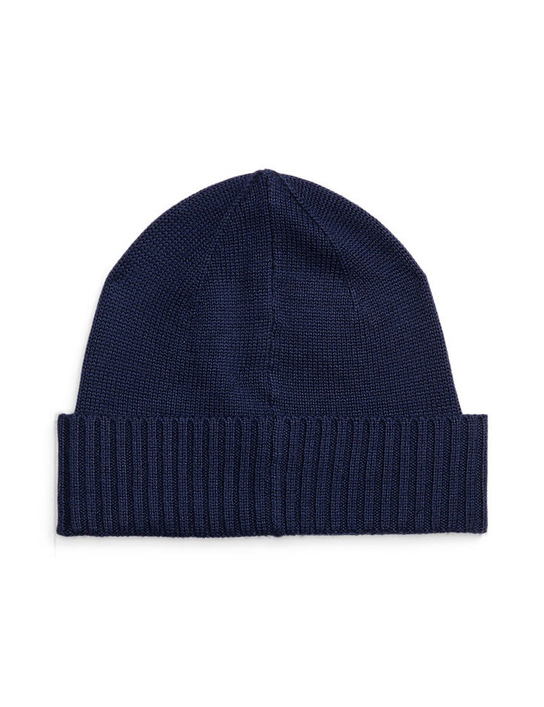 SIGNATURE PONY WOOL BEANIE HUNDER NAVY