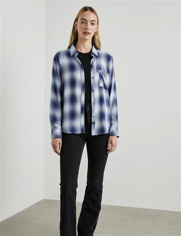 HUNTER SKJORTE PACIFIC IVORY BLUE