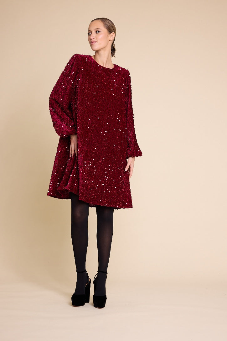 LUNA SEQUINS RED
