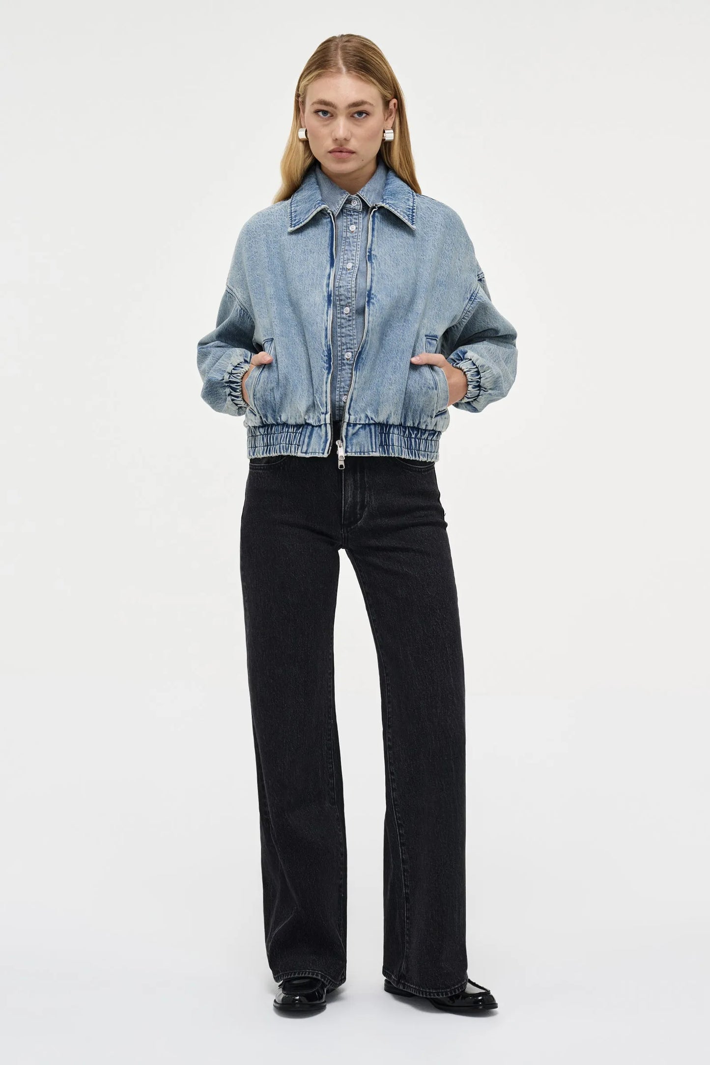 DENIM BOMBER JACKET