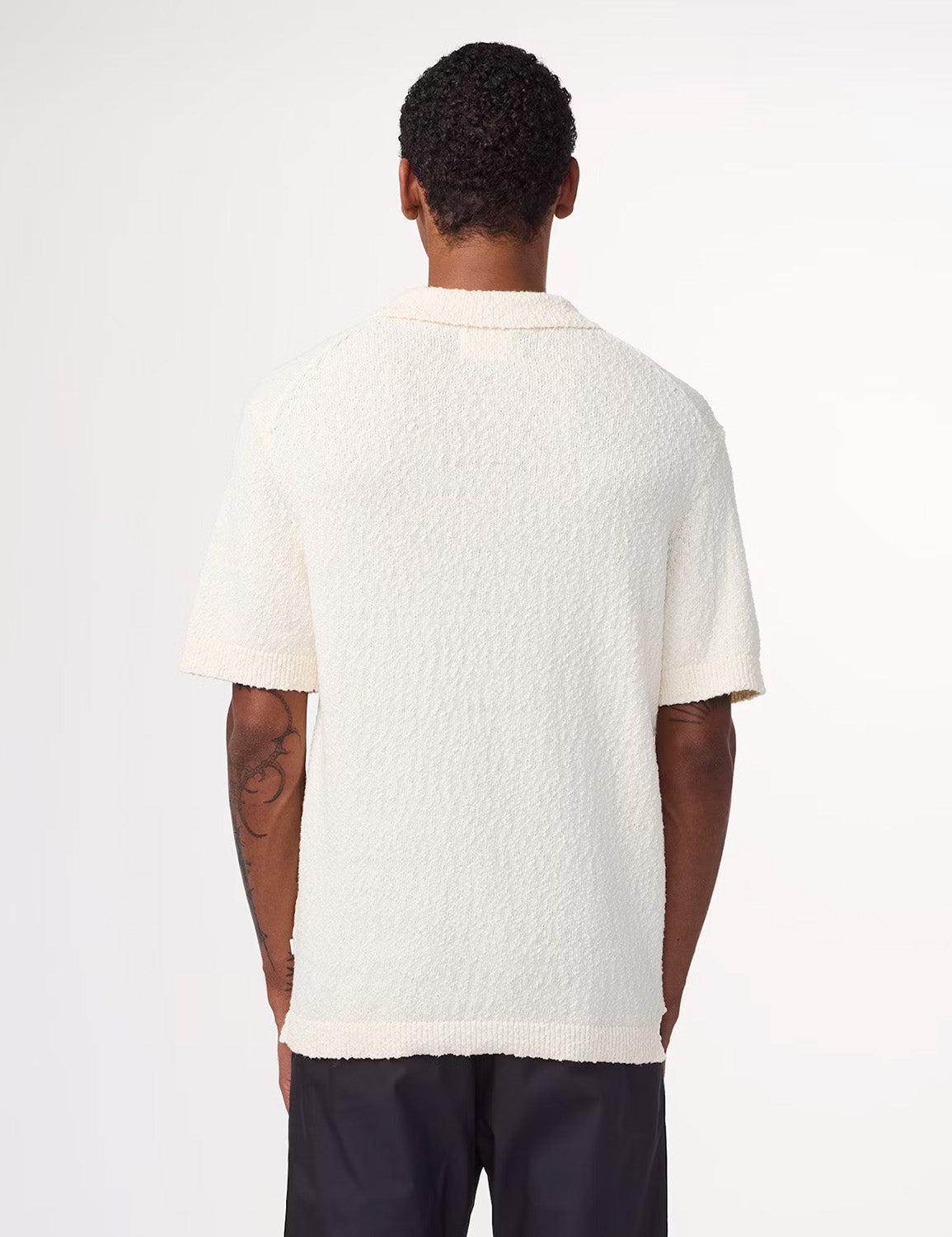 RANDY BOUCLE YARN POLO ECRU