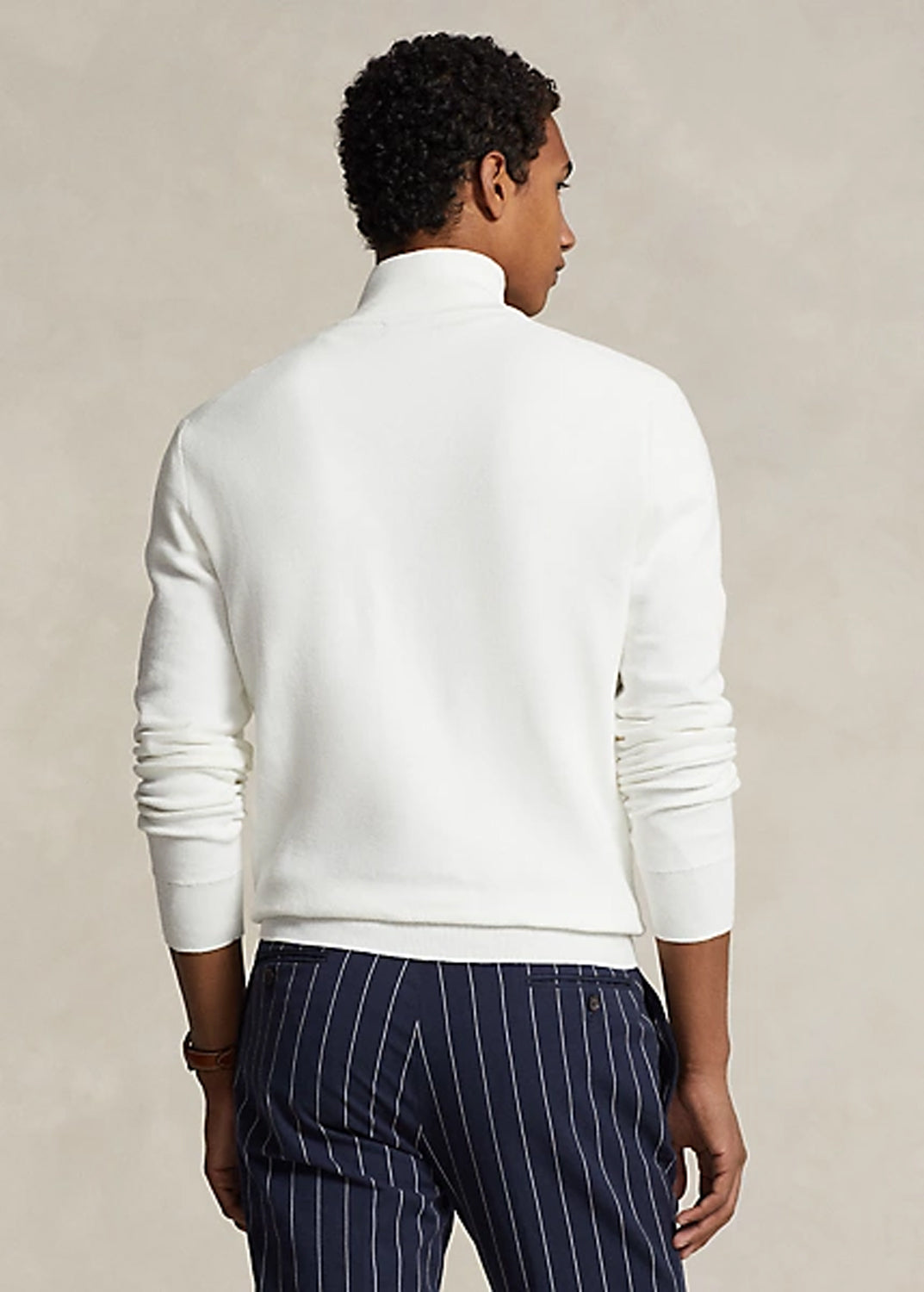 Mesh-Knit Cotton Quarter-Zip Jumper Deckwash White