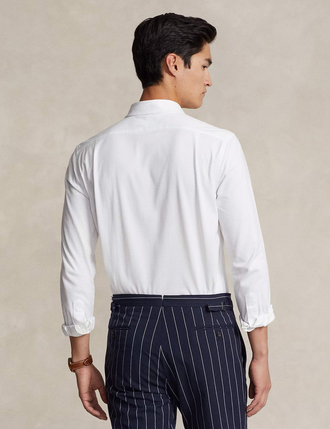Jersey Spread-Collar Shirt White