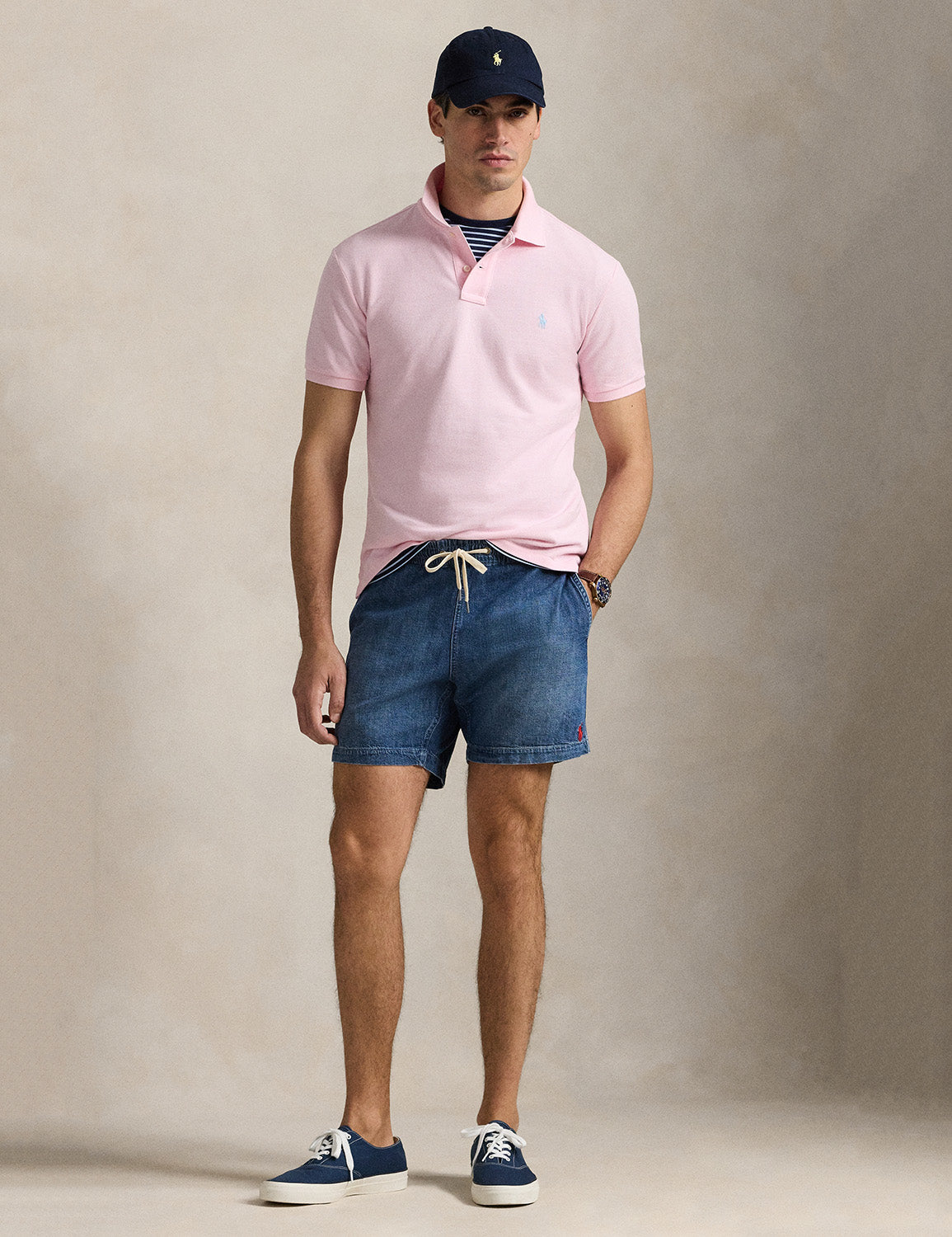 Custom Slim Fit Mesh Polo Shirt Bath Pink