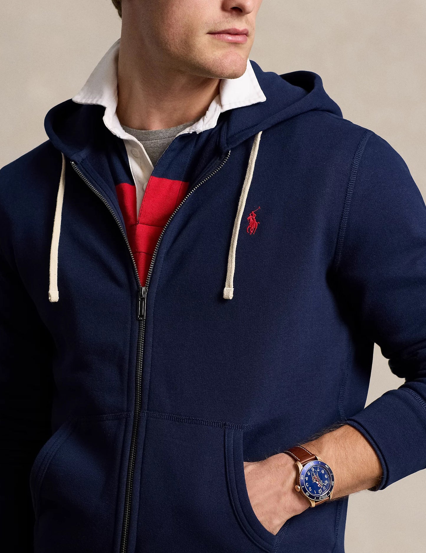 The RL Fleece Hoodie Cruise Navy