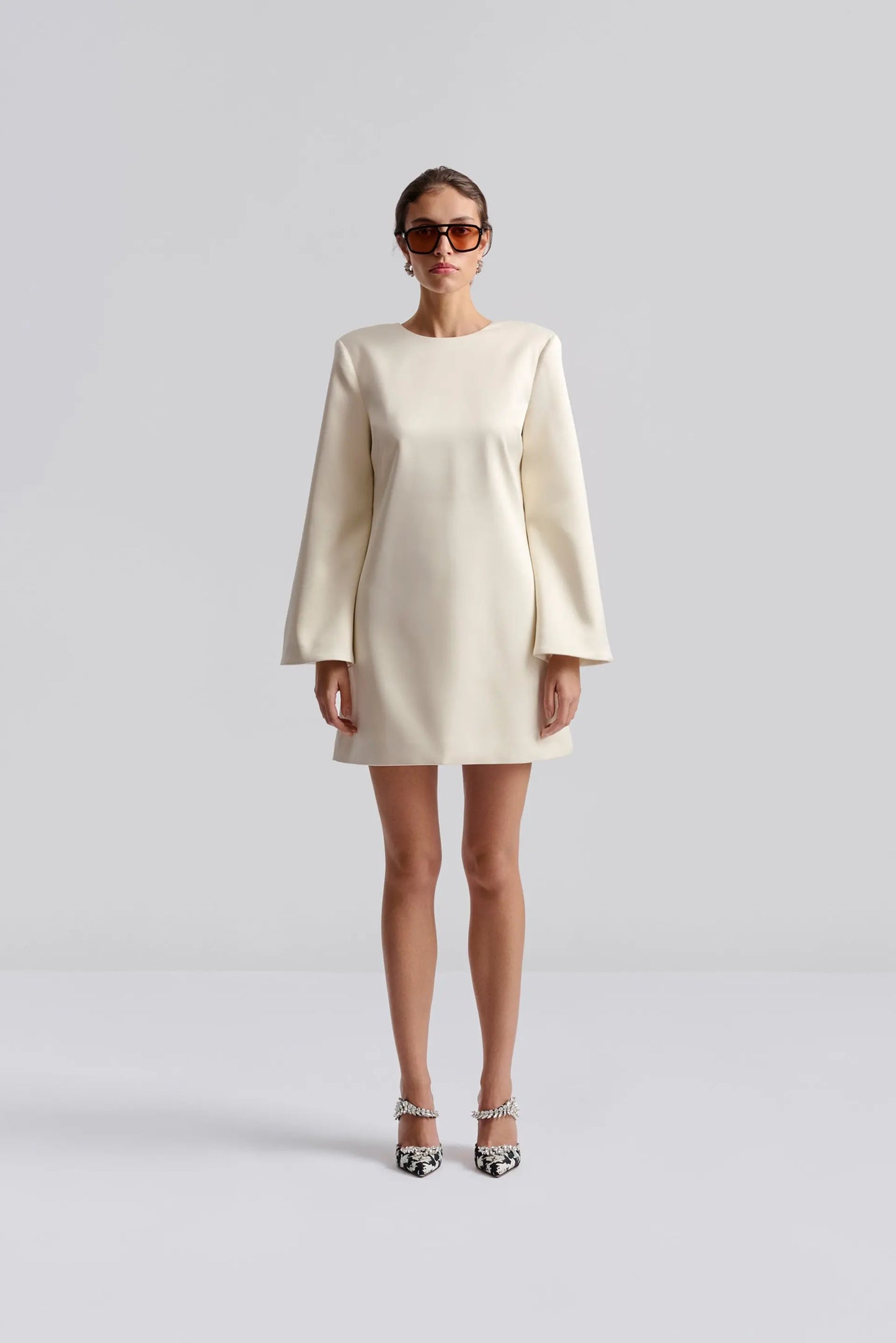 ELNA BOW DETAILED MINI DRESS