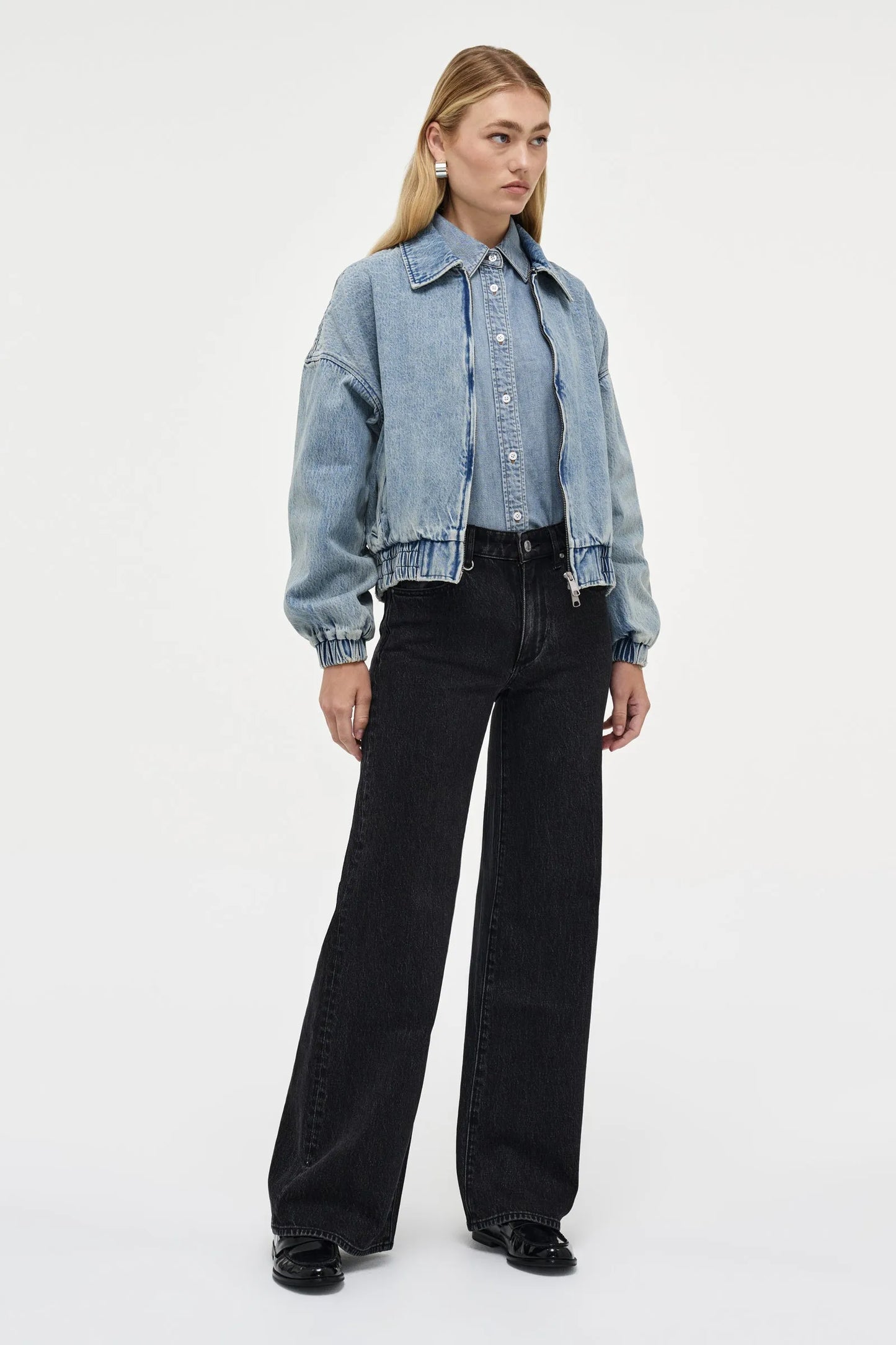 DENIM BOMBER JACKET
