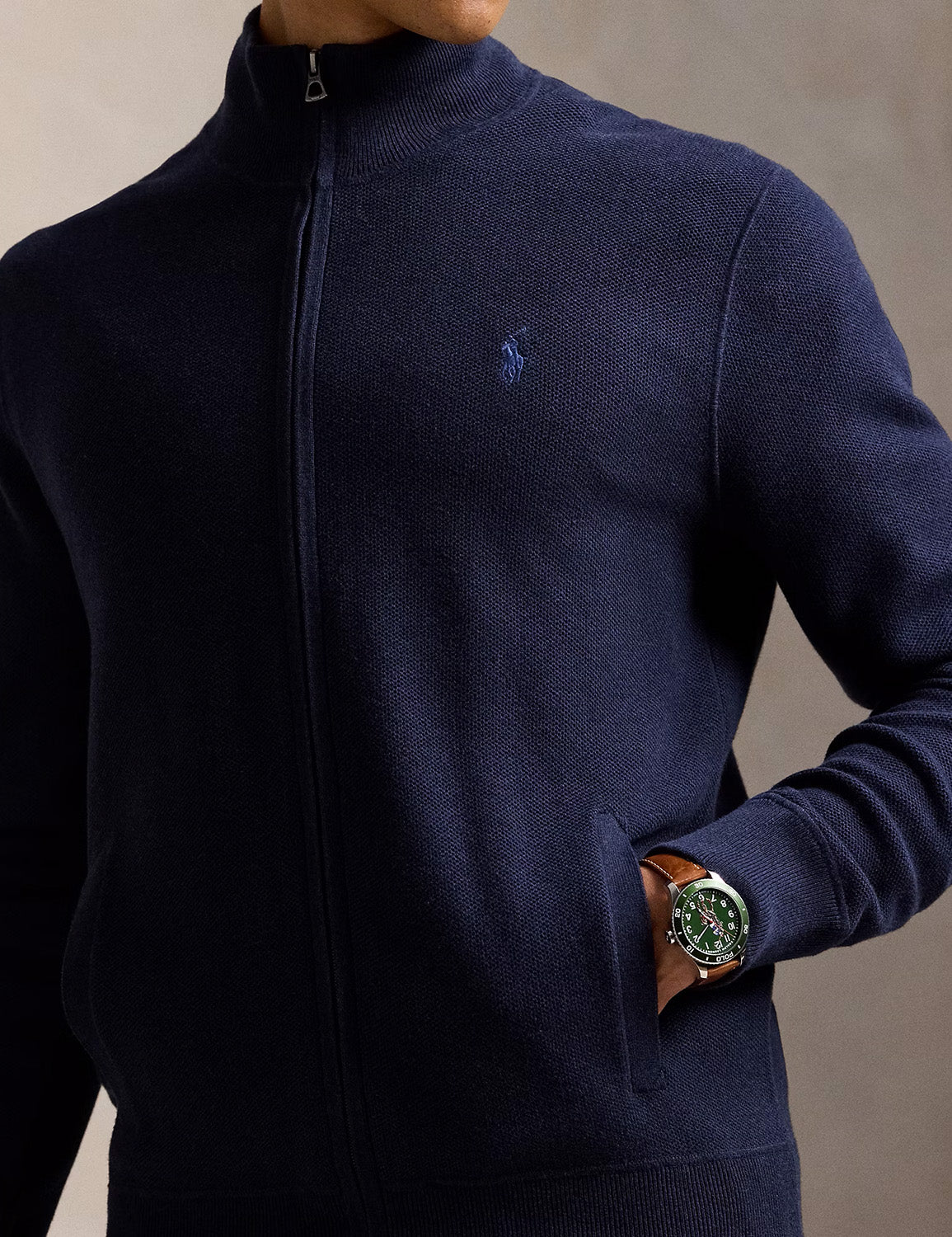 Long Sleeve - Full Zip Navy Heather