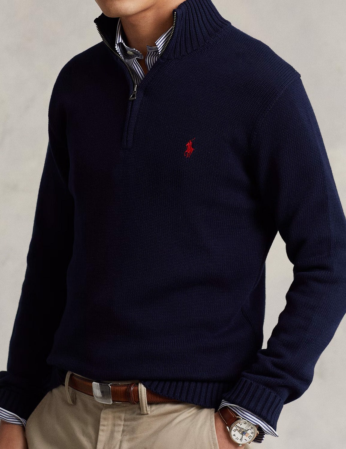 Long Sleeve Quarter Zip Pullover Hunter Navy