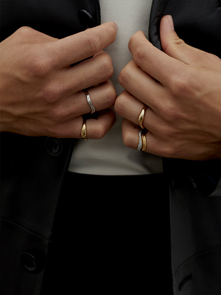 AURA OPAL GLITTER RING GOLD HP