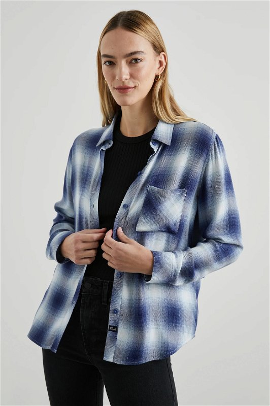 HUNTER SKJORTE PACIFIC IVORY BLUE