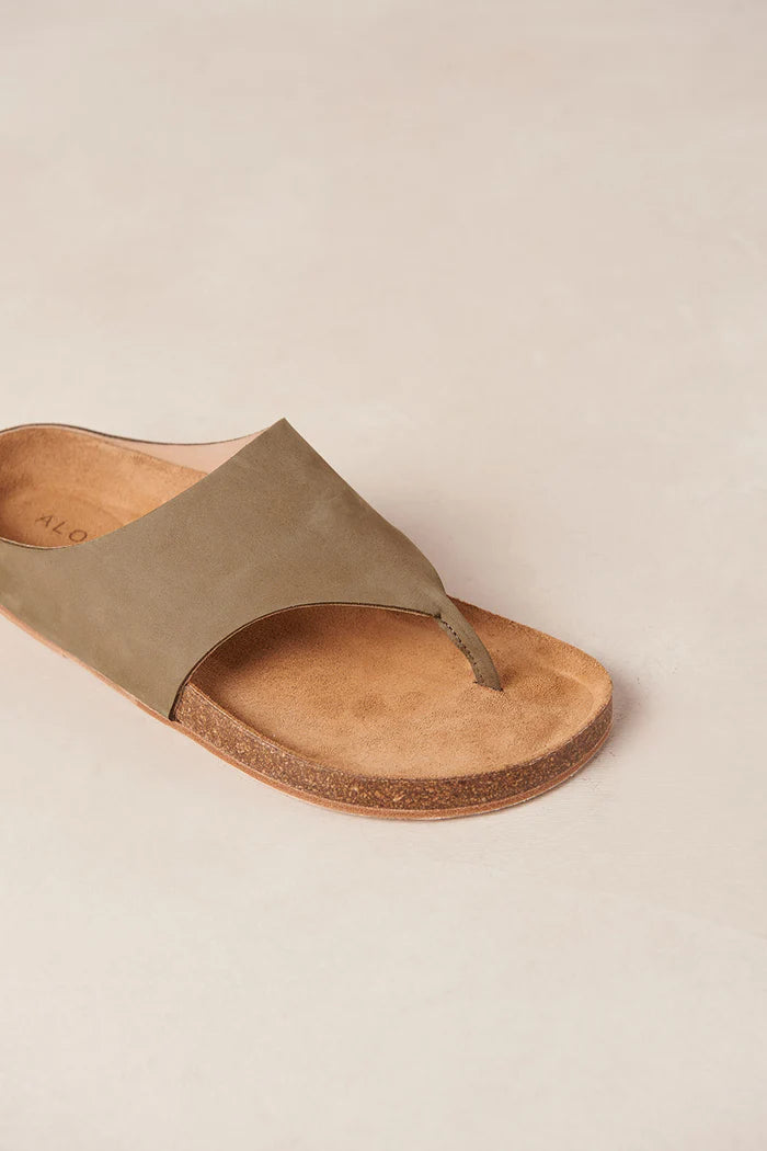 IVY KHAKI LEATHER SANDALS