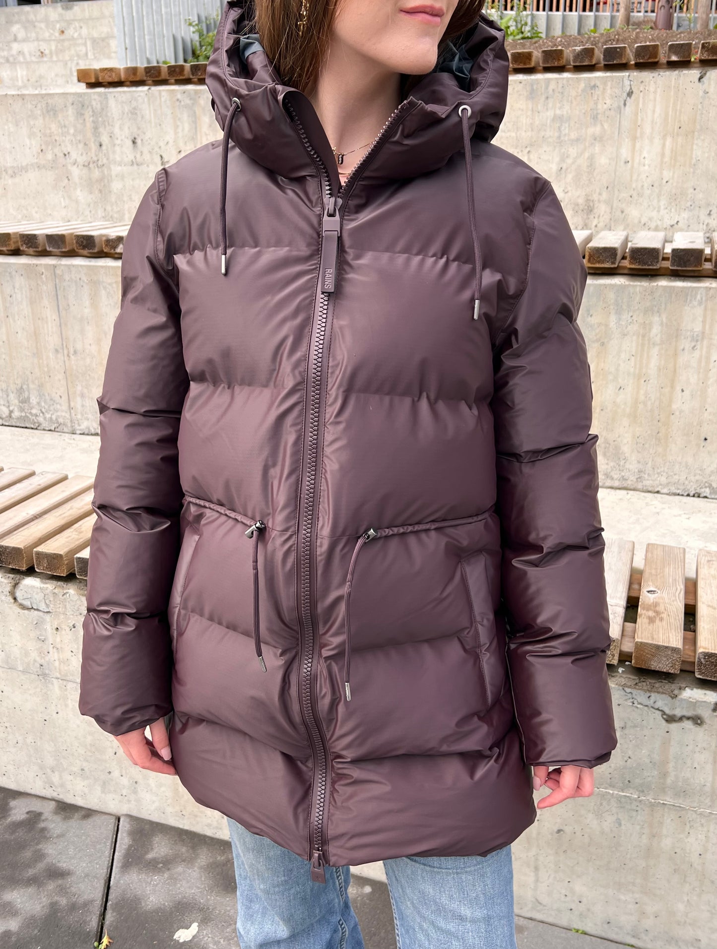 ALTA LONG PUFFER STRING JACKET W3T4 DEPTH