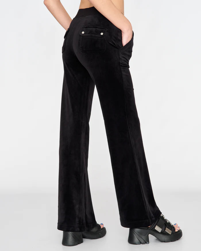 LAYLA LOW RISE POCKET FLARE BLACK
