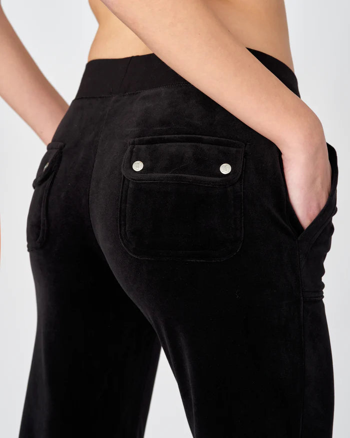 LAYLA LOW RISE POCKET FLARE BLACK