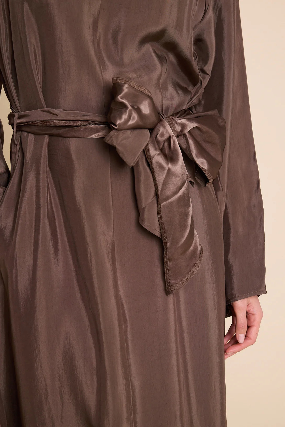 BRIDGET LONG DRESS BROWN