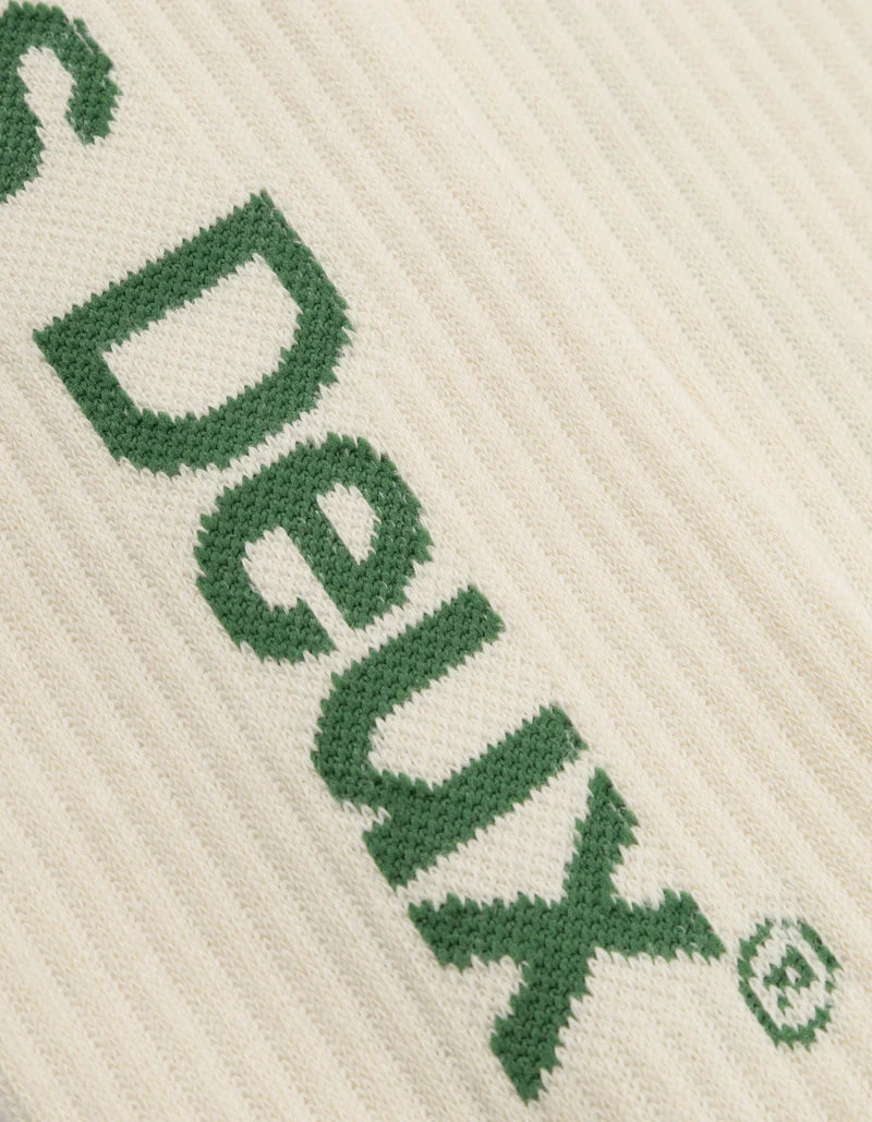 BRODY RIB SOCKS 2-PACK IVORY/VINTAGE GREEN