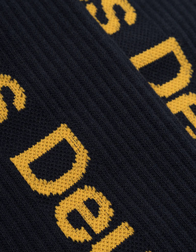 BRODY RIB SOCKS 2-PACK DARK NAVY/MUSTARD YELLOW