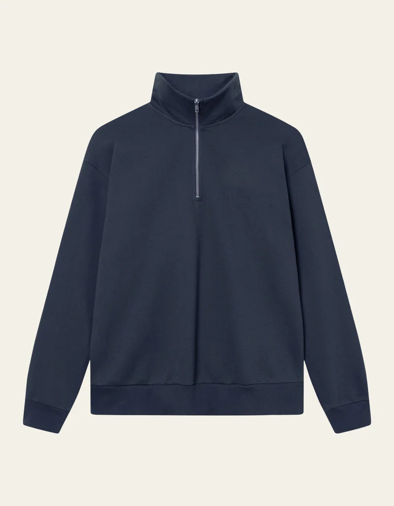 CREW HALF-ZIP SWEATSHIRT DARK NAVY