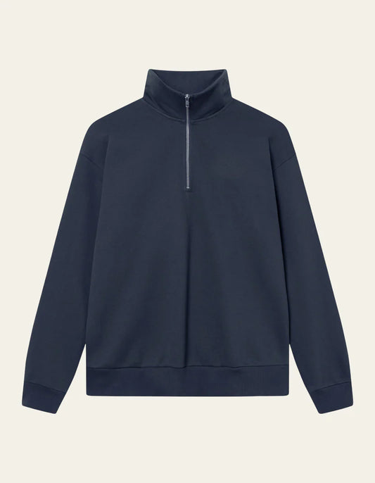 CREW HALF-ZIP SWEATSHIRT DARK NAVY