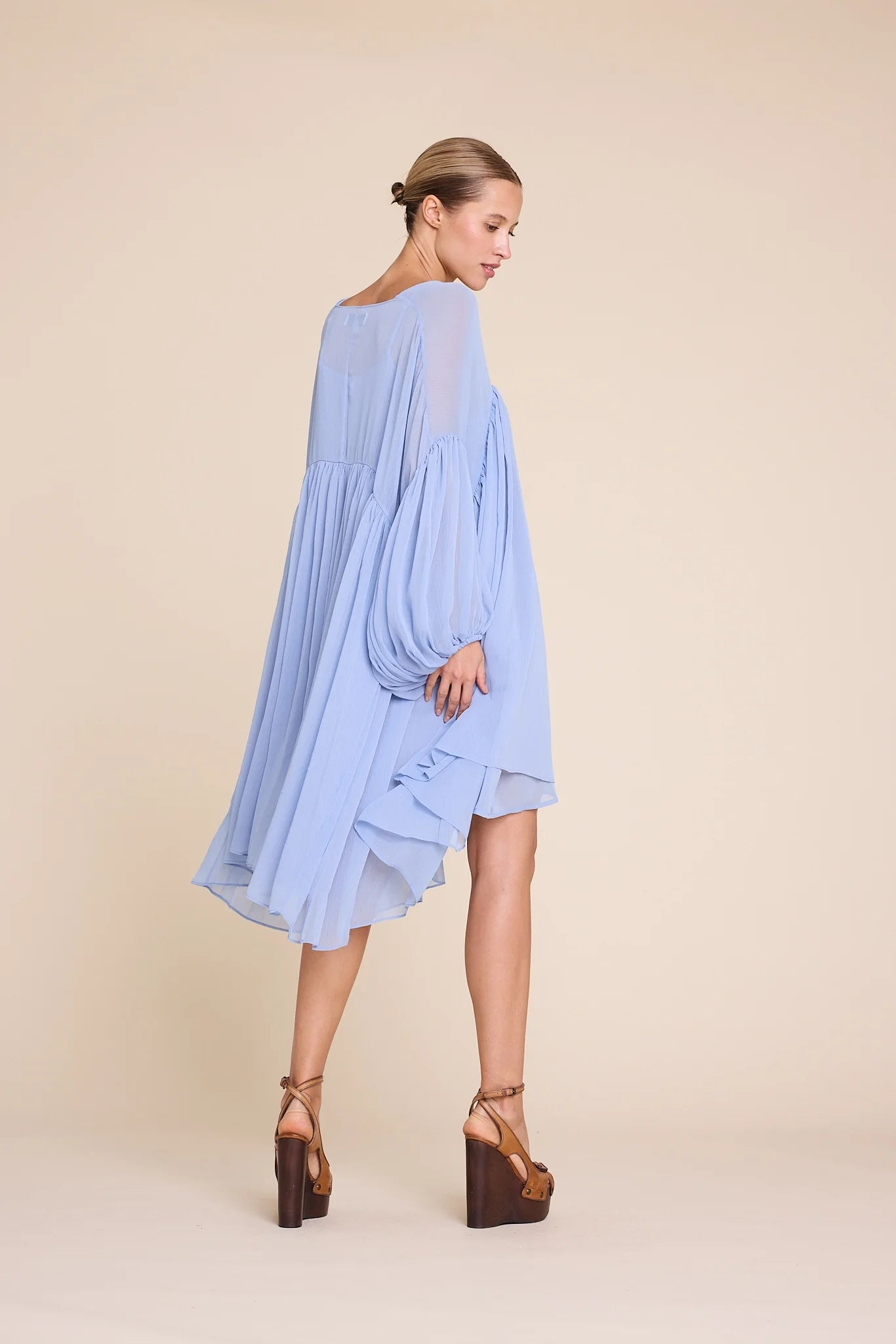DAWN SOLID DRESS LIGHT BLUE