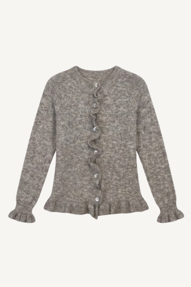 NEW FRILL CARDIGAN FANGO