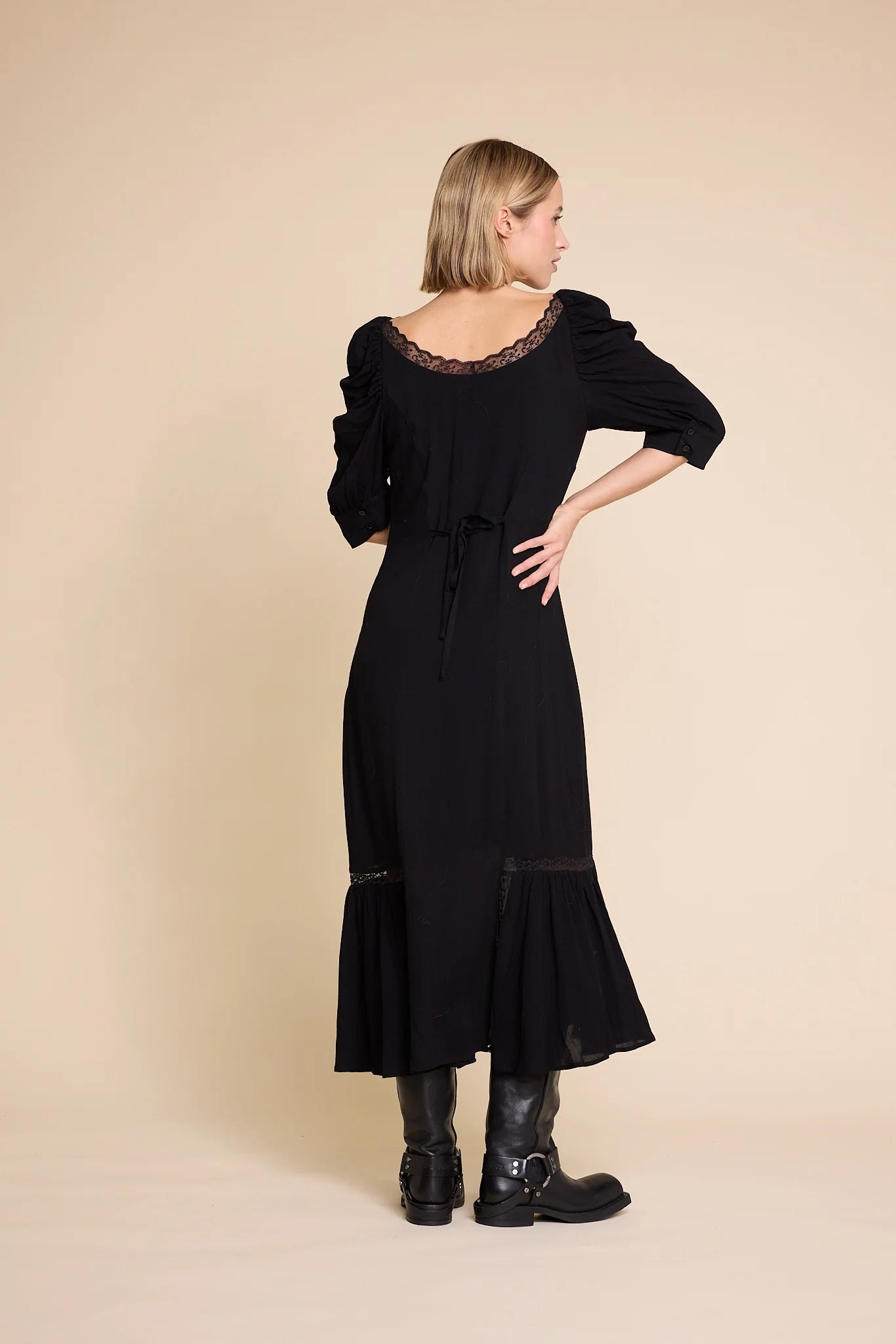 DOROTHY SOLID DRESS BLACK