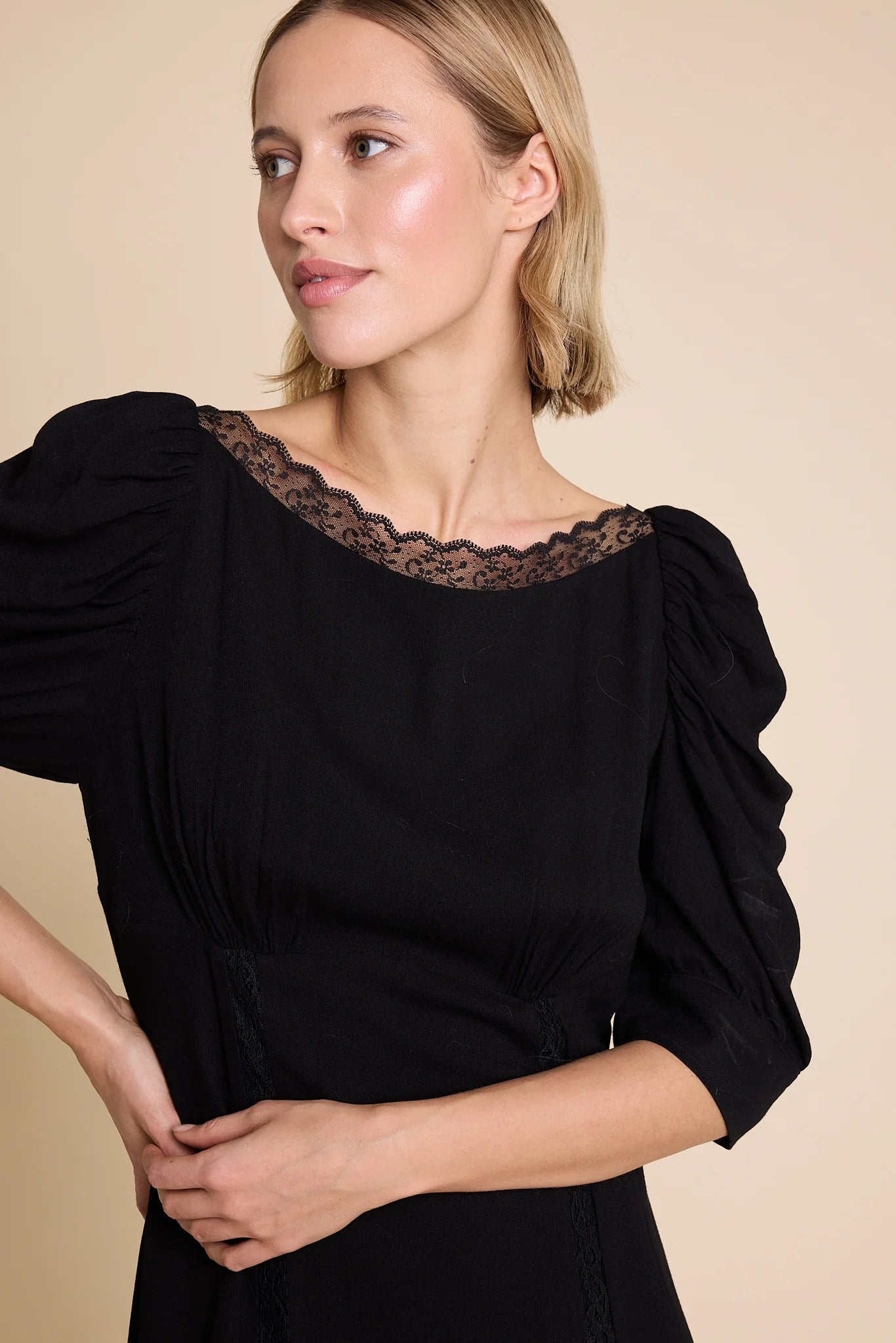 DOROTHY SOLID DRESS BLACK