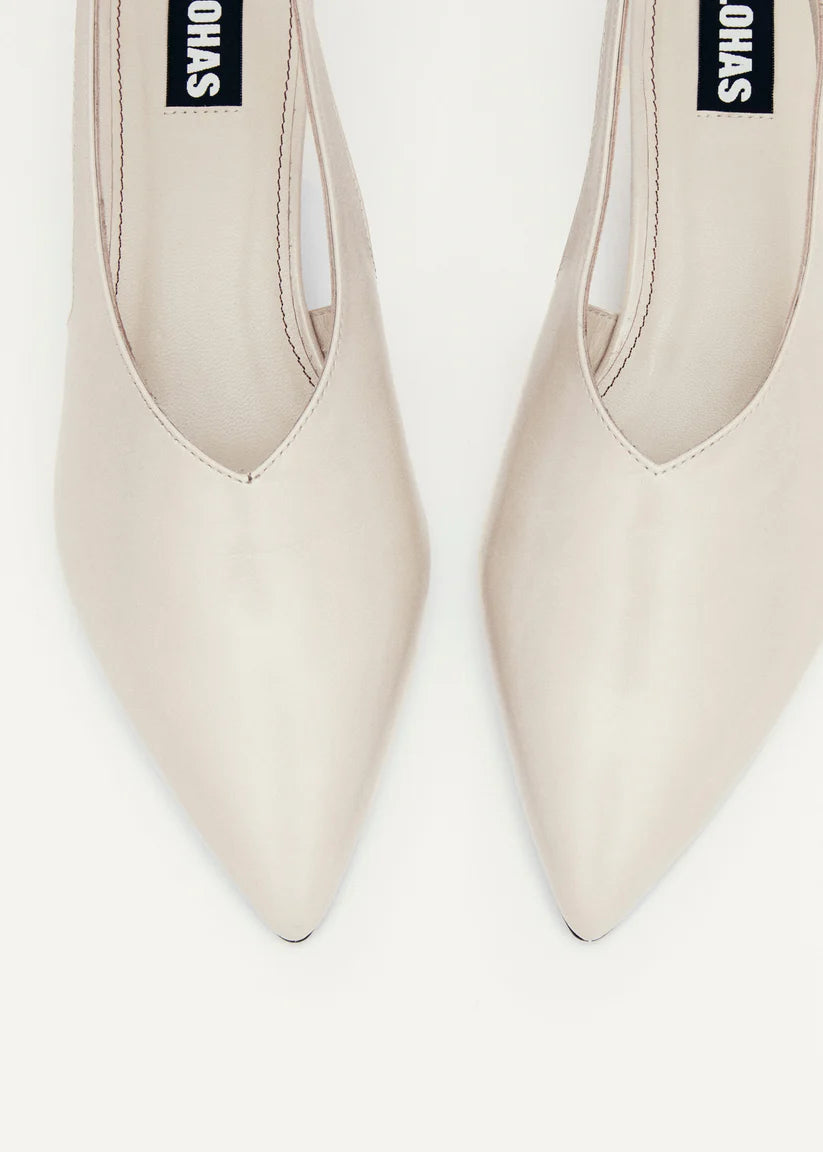 EROS CREAM LEATHER PUMPS
