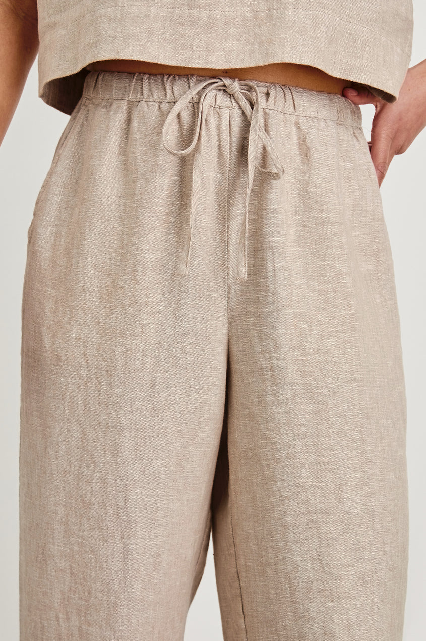 EMMIE LINEN PANTS BEIGE