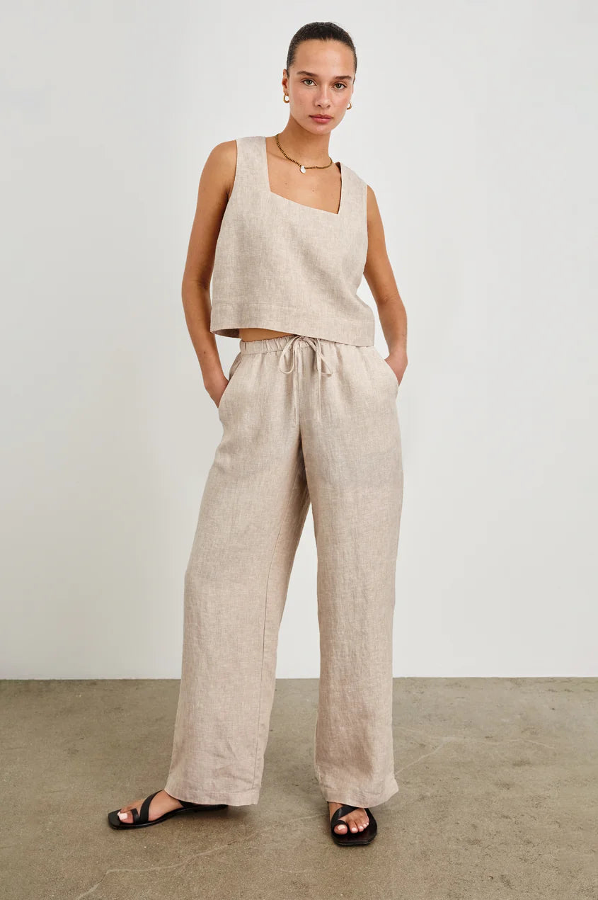 EMMIE LINEN PANTS BEIGE