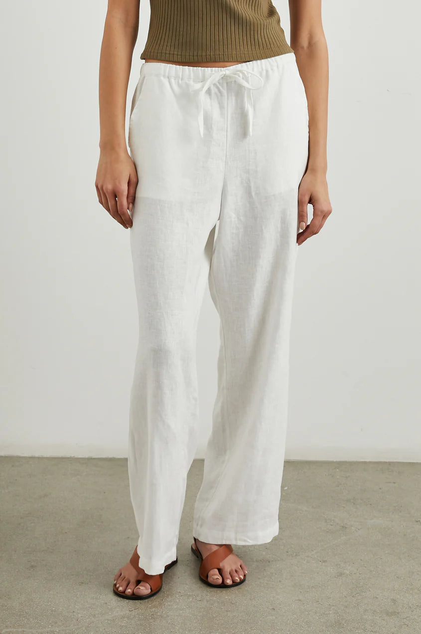 EMMIE LINEN PANTS WHITE