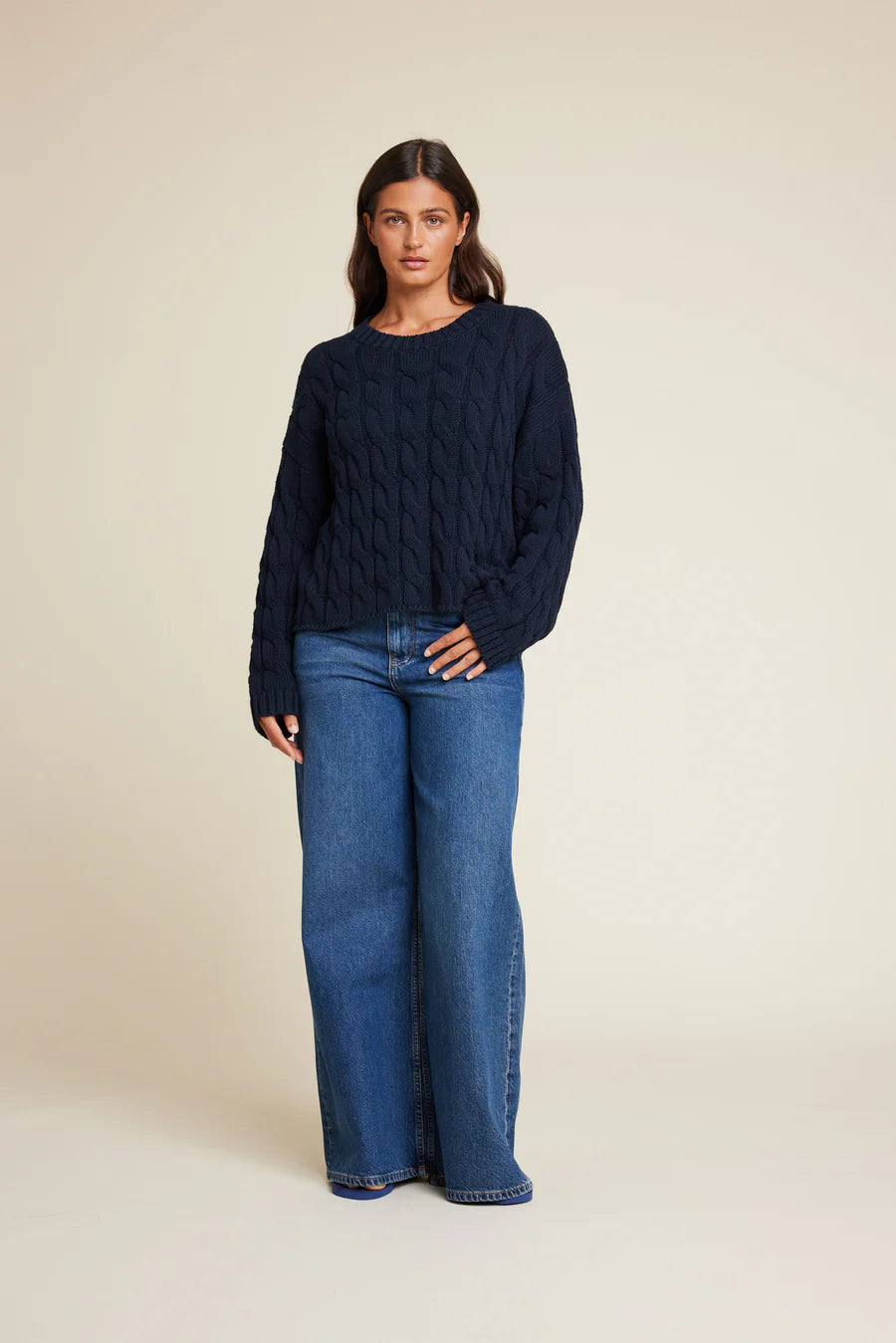 EMMA KNITTED SWEATER BLUE