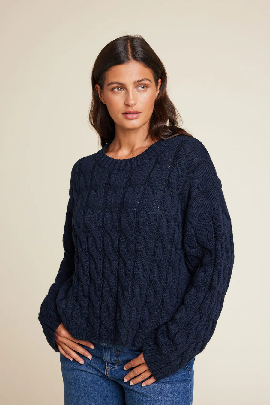 EMMA KNITTED SWEATER BLUE