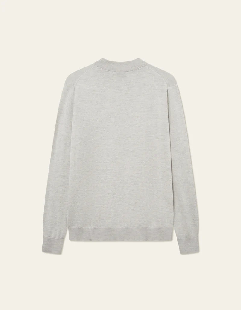 GREYSON HALF-ZIP MERINO KNIT IVORY MELANGE