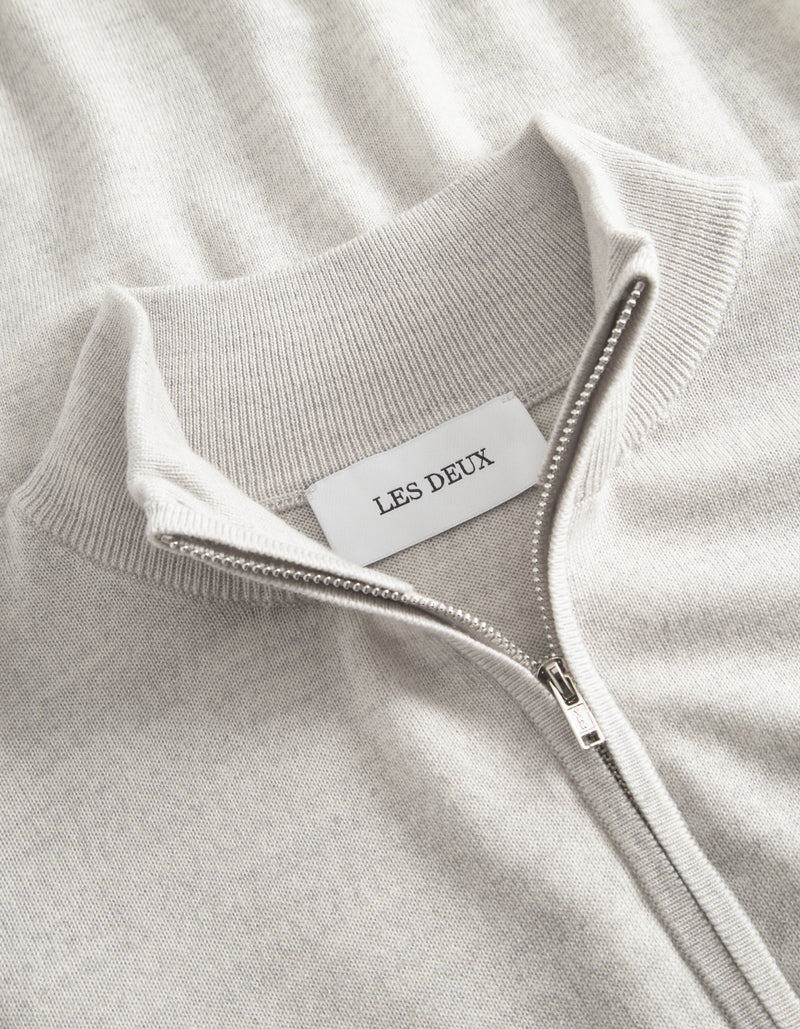 GREYSON HALF-ZIP MERINO KNIT IVORY MELANGE