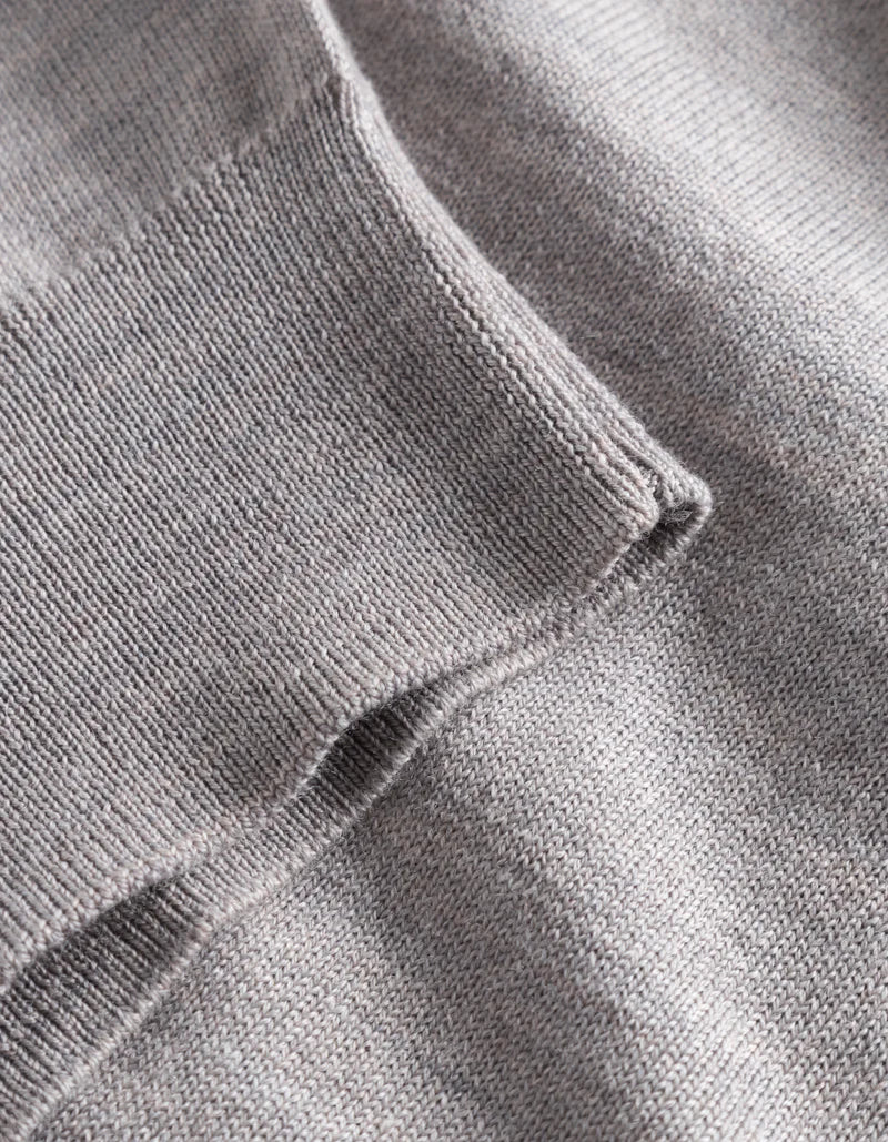 GREYSON HALF-ZIP MERINO KNIT CONCRETE MELANGE